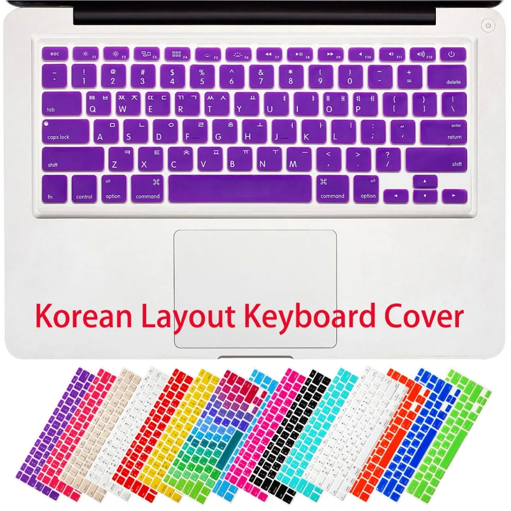 Для Macbook Air 13 Pro 15 17 с retina корейские буквы силиконовый чехол для клавиатуры