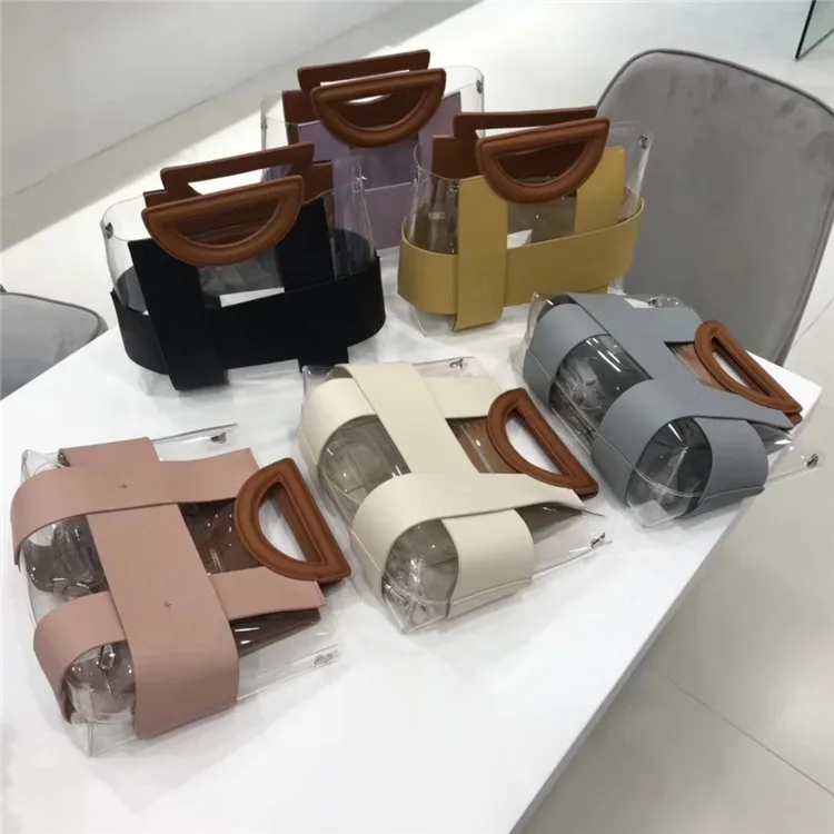 

New Women Transparent Handbag PVC Shoulder Bag Jelly Female Messenger Bag Tote Girl bolsas Beach Bag Purses Clear multicolour