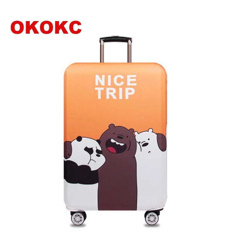 OKOKC толстый путешествия три медведя Чемодан чемодан защитная крышка для багажник случае применяются к 19 ''-32'' чемодан крышка эластичный