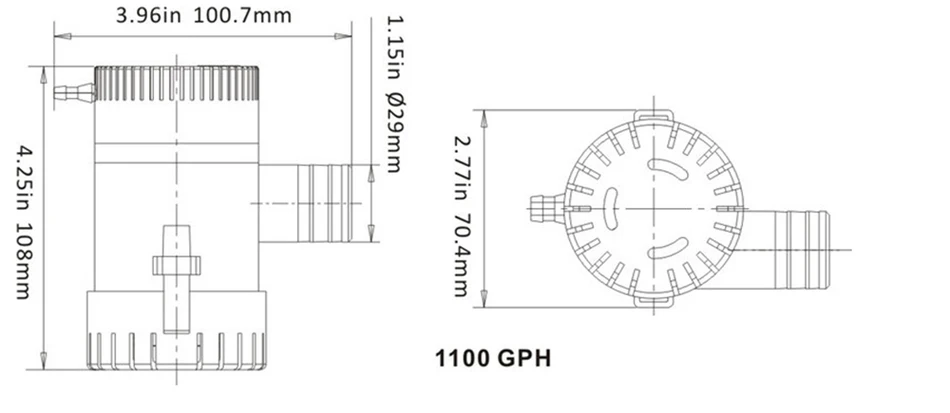 Насос лодочный электронасос для лодки dc 12 В/24 В трюмный насос 1100GPH электрический водяной насос для лодки аксессуары марин, погружные лодка водяного насоса