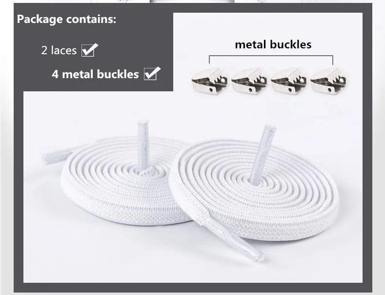 Эластичные шнурки с металлической пряжкой, плоские шнурки, кроссовки, шнурки для обуви, шнурки для детей, шнурки для взрослых, шнурки для шнурков