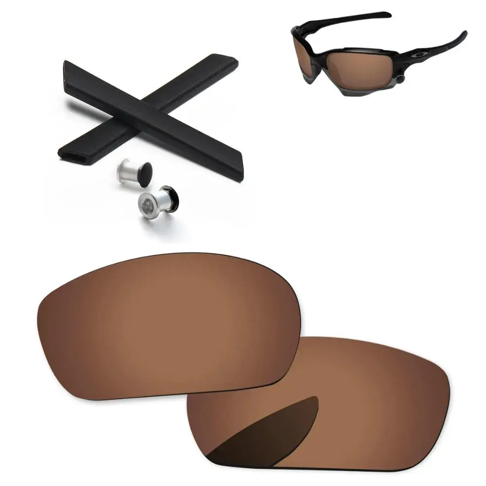 PapaViva поляризованные Сменные линзы и черные наушники и болт для аутентичных солнцезащитные очки с челюстью Рамка-несколько вариантов - Цвет линз: Copper Brown
