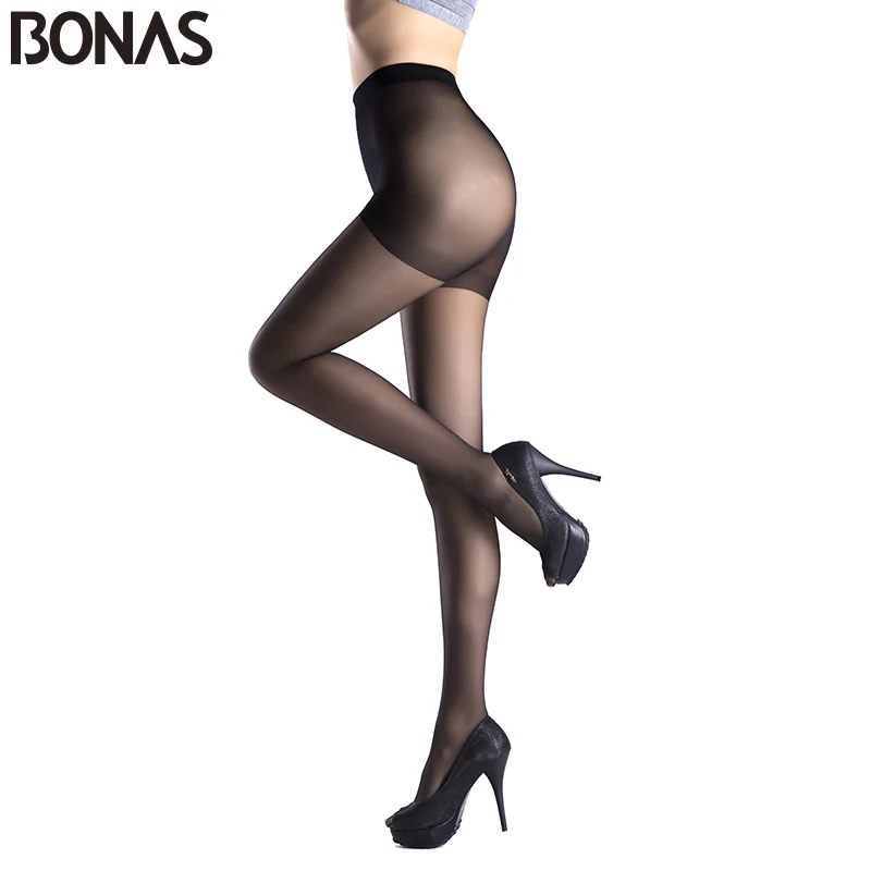 BONAS 15D черные нейлоновые колготки женские весенние сексуальные дышащие модные