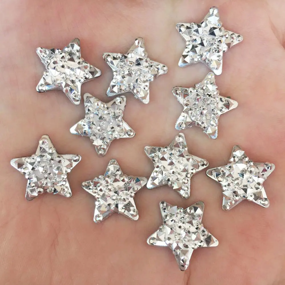 

New 250PCS 16mm Resin starfish flatback Rhinestone Scrapbooking for phone /Silver F216*10