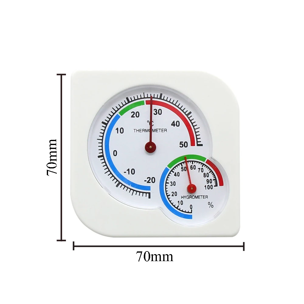 Часы-образный WS-A7 Многофункциональный термометр Крытый Открытый Мини влажный гигрометр Влажность термометр белый измеритель температуры