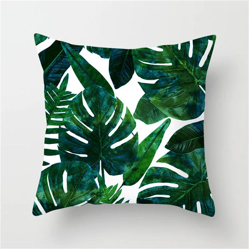 Fuwatacchi чехол для подушки с тропическим растением кактус монстера зеленый лист наволочка для дивана стула Летний стиль декоративные подушки - Цвет: PC03488