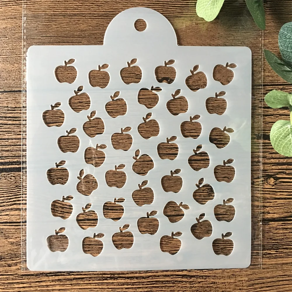 

15cm Apple DIY Layering Stencils Painting Scrapbook Coloring Embossing Album Decorative Card Template