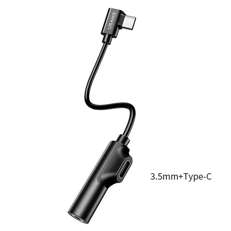 

Hot sale USAMS 2 In 1 Type-C To 3.5mm Head Aux Audio USB Adapter Charge And Headphone for dropshipping