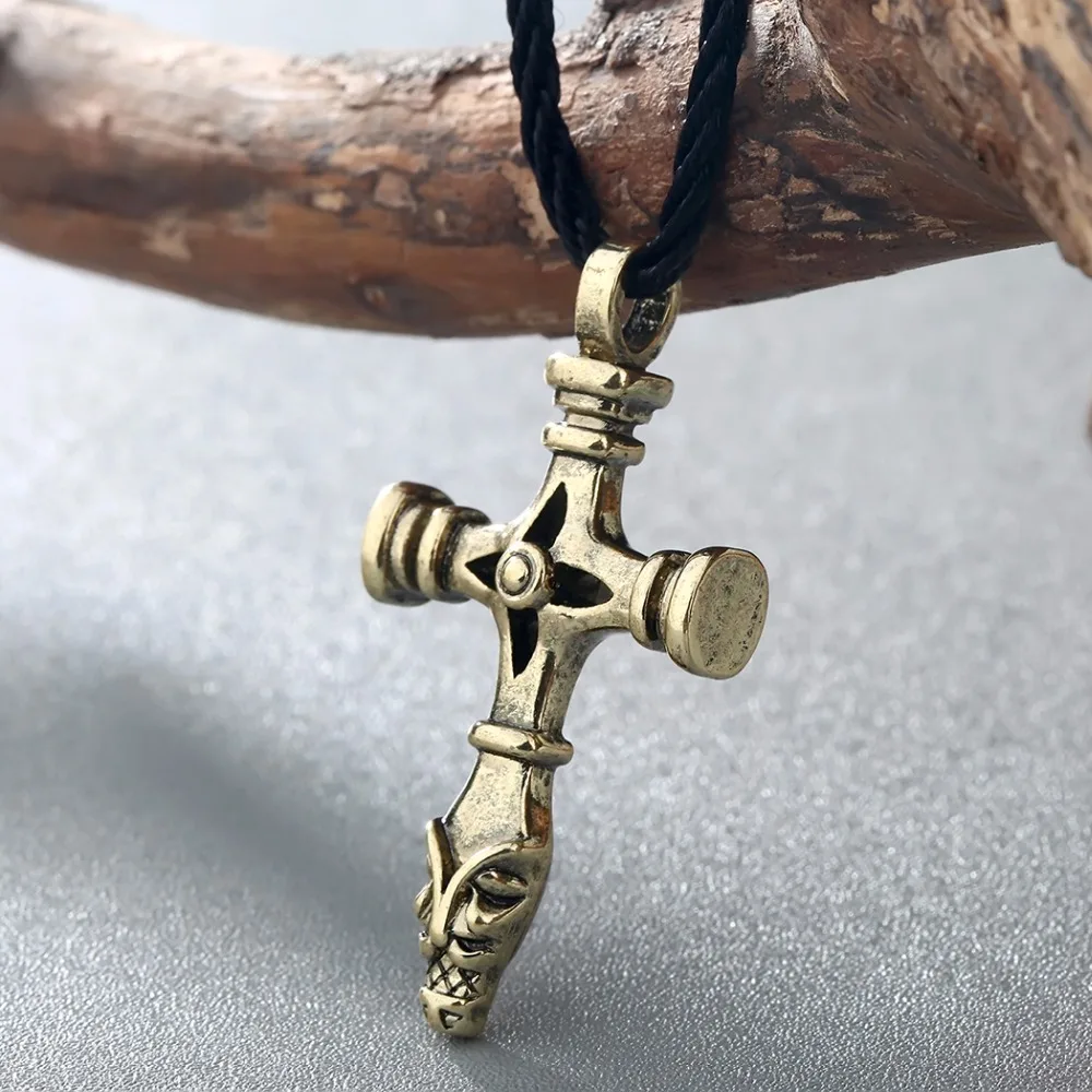 Колье с подвеской в виде молота Тора Олафа волка церкви Иисуса|jesus pendant|pendant necklacethor