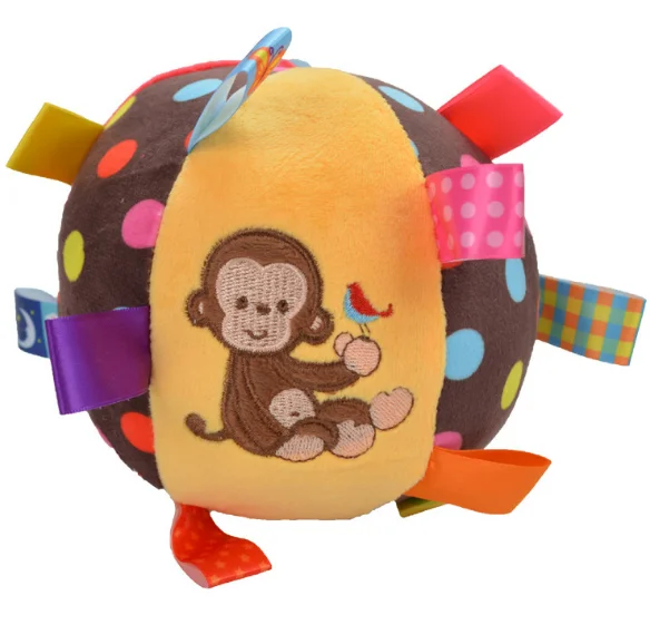 

Colorful Children's Cloth Rattle Bell Ball Toy for kids early educational ball toy