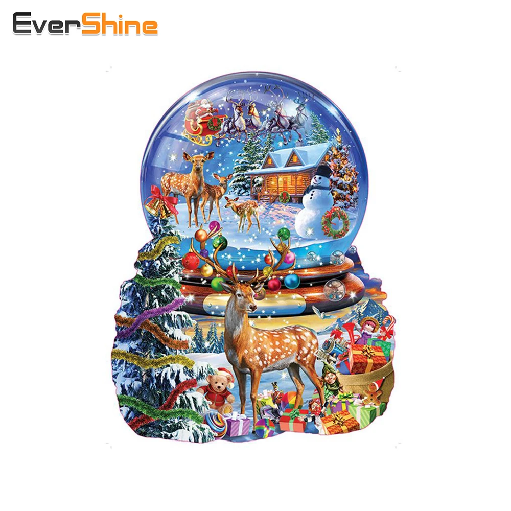 EverShine 5D DIY Алмазная картина снежный глобус полный квадрат Вышивка крестом мозаика