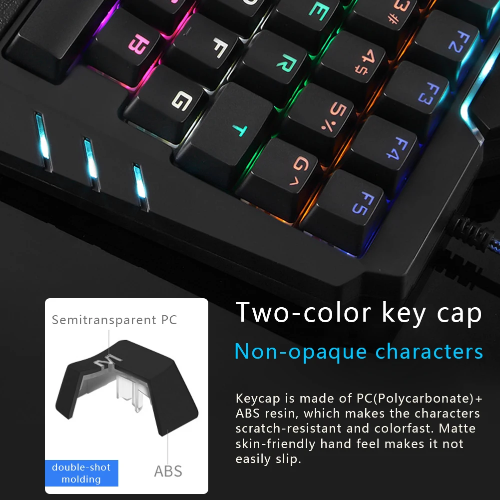 Новое прибытие K109 мобильная игра с одной рукой внешнее соединение механическая клавиатура Прямая поставка 8,27