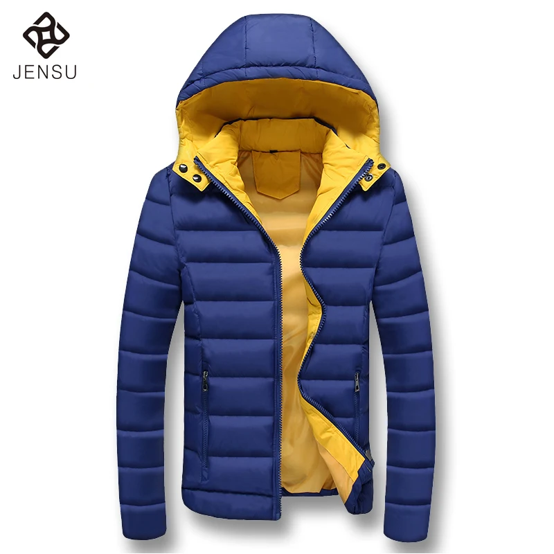 Thick Men Winter Hooded Downs Jackets Fashion Men Warm Coats Slim Fit Down Men Parkas Hot Sale Men Plus Size M-5XL