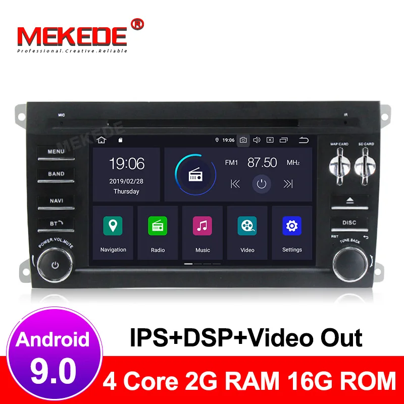 Sale Car multimedia player Android 9.0 Car Head Unit Auto radio GPS Player for Porsche Cayenne 2003-2010 WIFI BT 4+64G 2