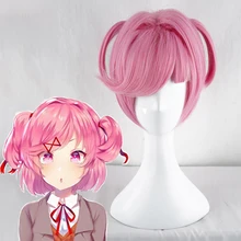 Игра Doki Literature Club косплей парик Denki Natsuki парик для косплея термостойкие искусственные волосы для париков Хэллоуин вечерние Аниме парик