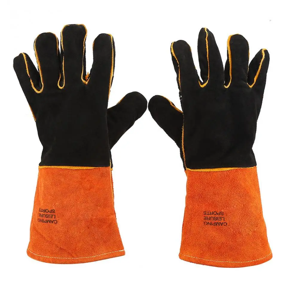 

Outdoor Camping Barbecue Gloves Heat Proof Oven BBQ Gloves Heat Resistant Grill Gloves Anti-slip Protector Picnic Cook Gloves