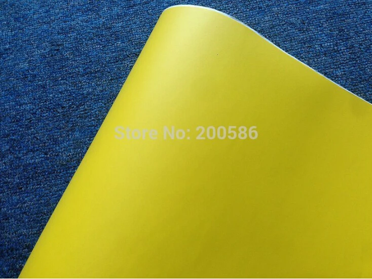 2mX45cm Plain Citron Brillant Collants jaunes Arrière Plastique Auto Adhésif Vinyle Film 