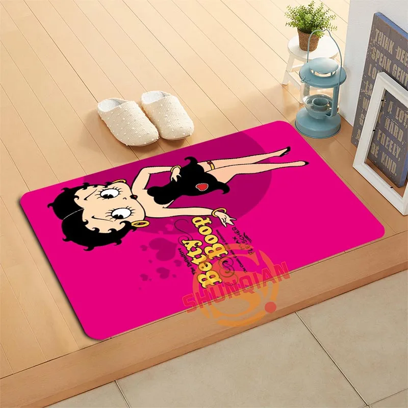 Изготовленный на заказ коврик для ванной Betty Boop коврик для ног домашний декор коврики для ванной двери коврик для пола A320#12 - Цвет: Прозрачный