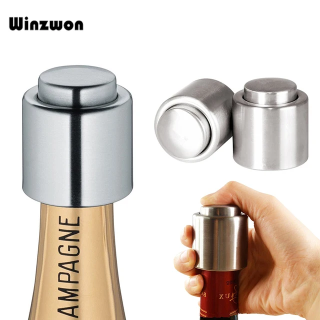 1Pcs Stainless Steel Champagne Sealer Wine Bottle Stopper Fresh Vacuum Sealer Bar Tools For Birthday Wedding Party