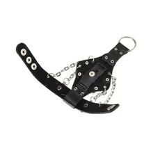 Панк Стиль кварцевые наручные часы Кольцо Цепь соединение с Скорпион украшение в виде черепа заклепки ремень TT@ 88