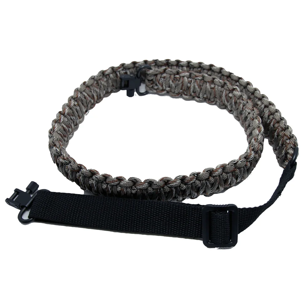 Adjustable Paracord Gun Sling Strap with Swivel Camo Paracord Tactical