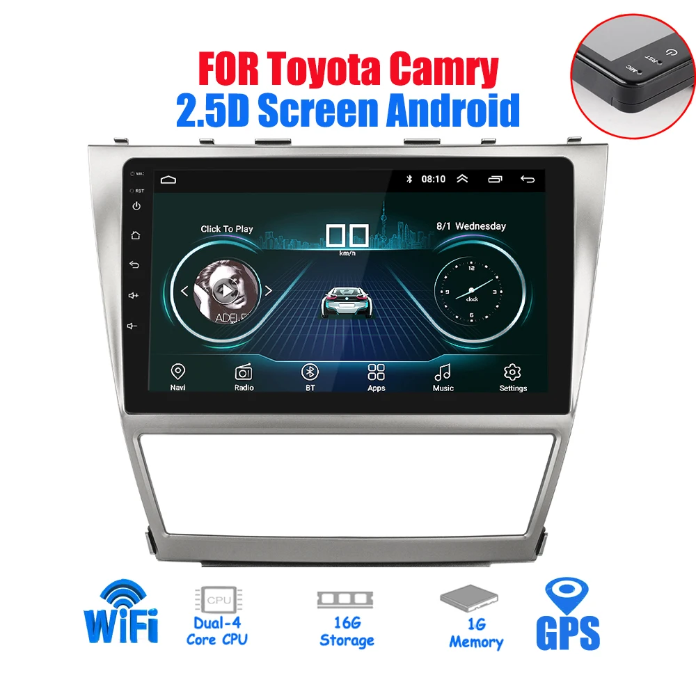 2.5D экран Android 2din Автомагнитола для Toyota Camry 2007~ 2011 gps навигация Стерео Аудио Видео Мультимедиа Автомобильный плеер wifi