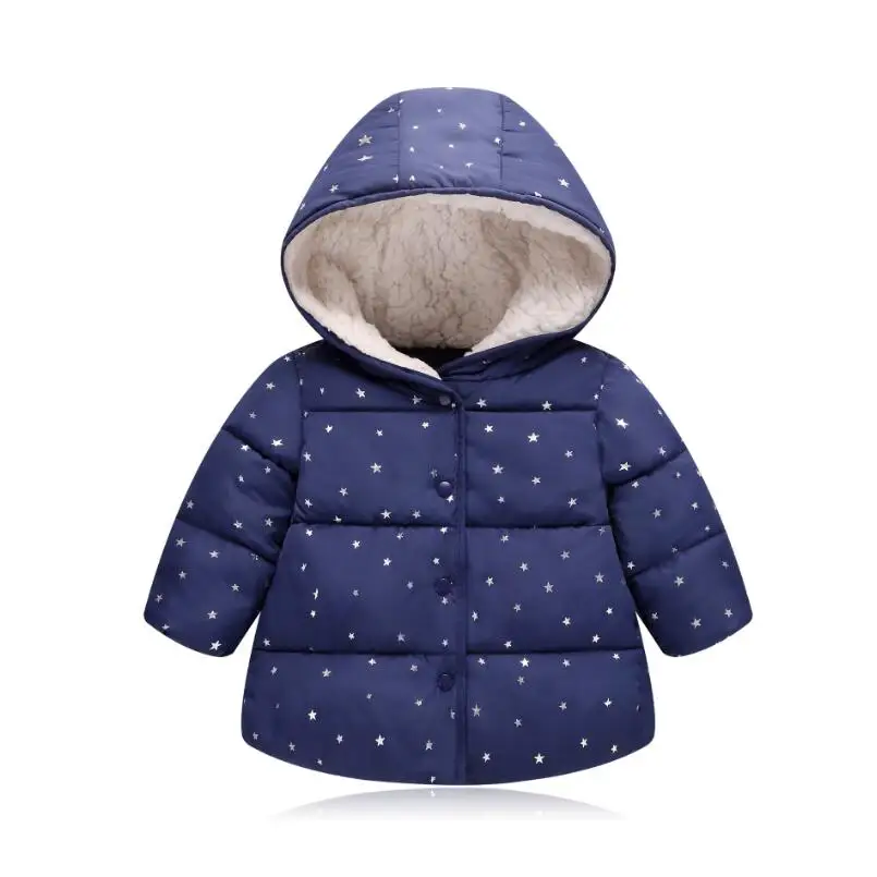 

Children's Outerwear Boy and Girl Winter Warm Hooded Coat 2018 Baby Girls Hooded Jackets Autumn Winter Children Clothing 1-5Y