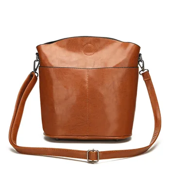 

Hot Sale Summer Women's Genuine Leather Bag Women Messenger Bags Shoulder Crossbody Bags Women's Bucket Bag Lady Bolsa Feminina