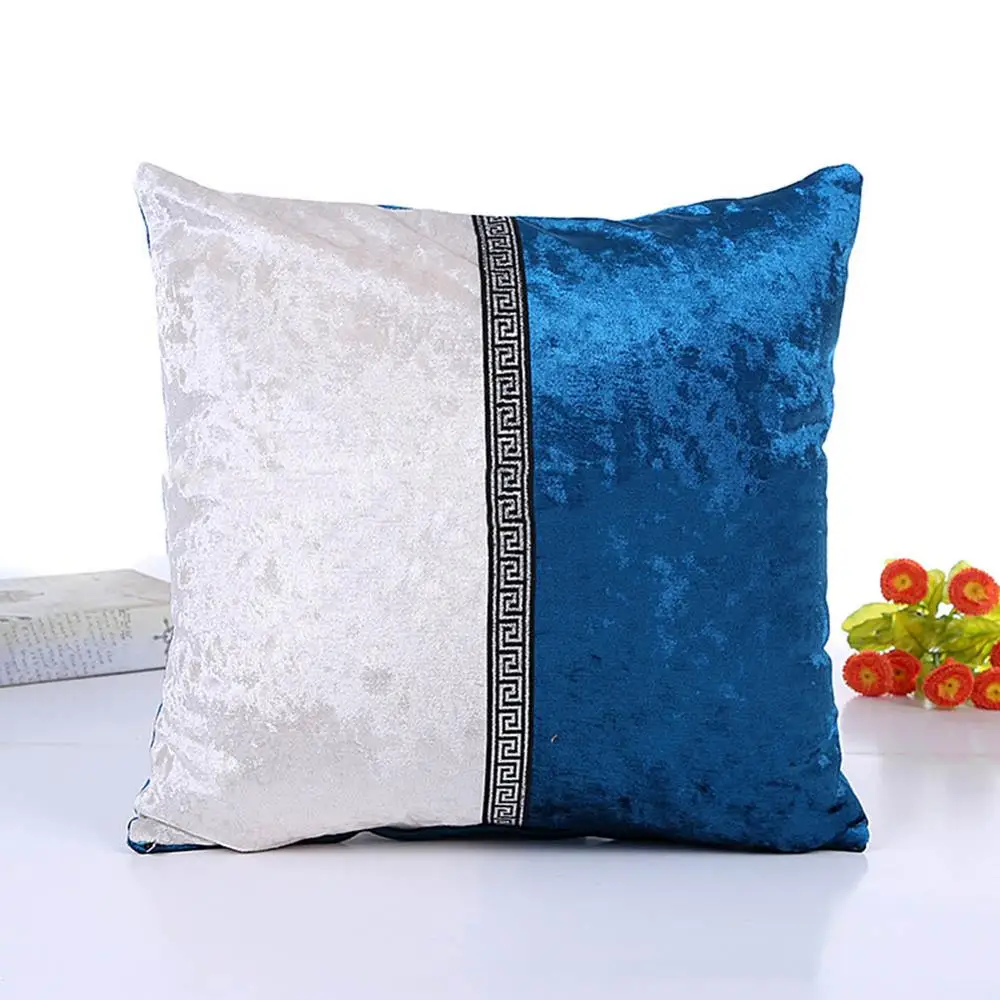 Meijuner Chair Cover Fashion Simple Stitching Pillowcase Plush Colorful Throw pillow For Sofa Weeding Party Decoration Pillow - Цвет: G