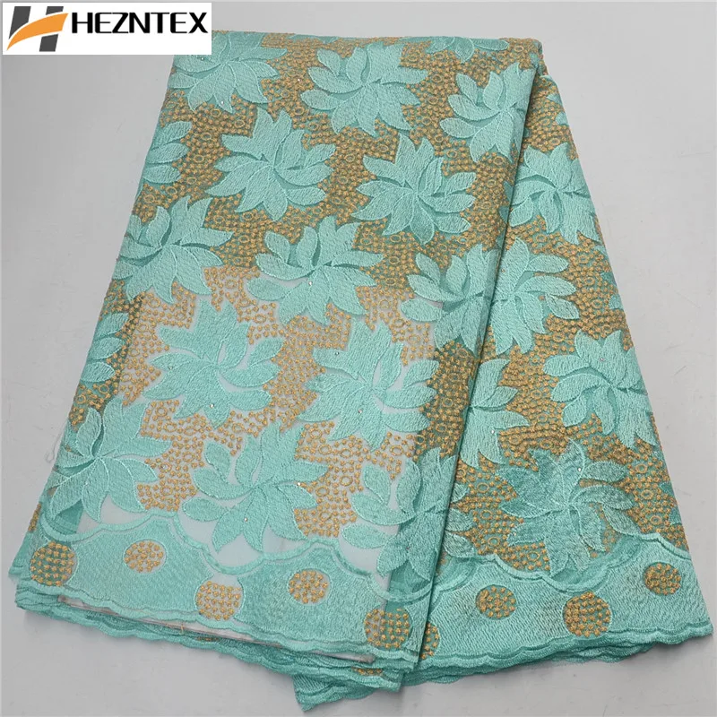

Bride African Cord Lace Fabric Tea Green Nigeria Swiss Voile Lace High Quality Fashion French Lace Fabric For Wedding PSA368-1