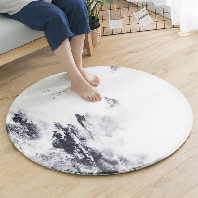 Cheap Modern New Chinese Round Carpet Suede Foor Mats Bedroom Living Room Chair Rocking Cushion Rug Cheap Modern New Chinese Round Carpet Suede Foor Mats Bedroom Living Room Chair Rocking Cushion Rug