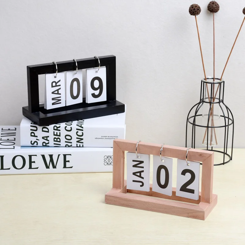 

Desktop Calendar Creative Perpetual Calendar Desk Decoration DIY Decorative Living Room Shop Cafe Calendar Desktop Ornaments