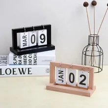Desktop Calendar Creative Perpetual Calendar Desk Decoration DIY Decorative Living Room Shop Cafe Calendar Desktop Ornaments kicute european perpetual wooden calendar desktop pen holder block wood calendar diy yearly planner home desk office supplies
