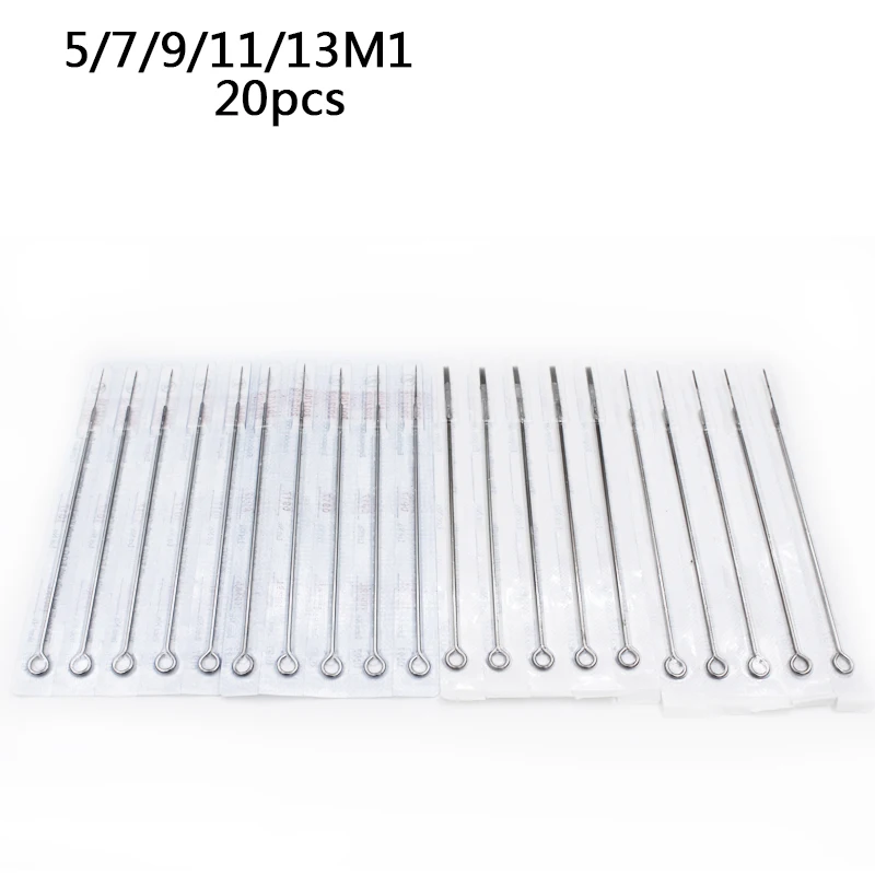 

Biomaser 20pcs Assorted Sterilized Tattoo Needles 5/7/9/11/13M1 Free Shipping agujas microblading naalden permanent makeup