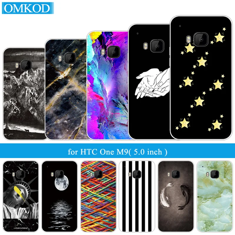 Силиконовый чехол с рыбками для HTC One M9 мобильного телефона мягкий из ТПУ 5 0 дюйма