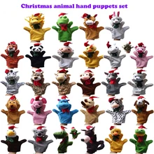 

28 kinds of Christmas animals cartoon style plush toys hand puppet large size glove puppets theater show Small gift for children