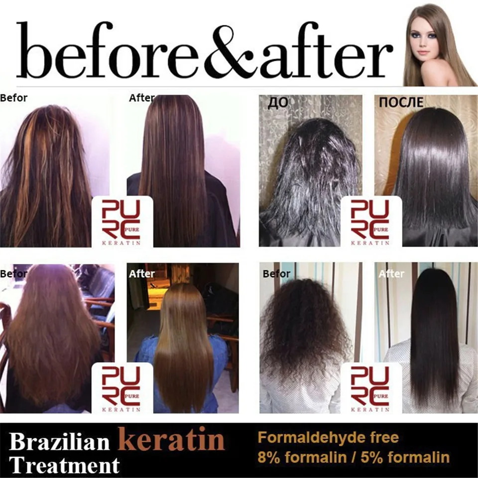 2PCS-set-PURC-8-Formalin-1000ml-Brazilian-Chocolate-Keratin-Hair-Treatment-100ml-Purifying-Shampoo-Hair-Care (5)