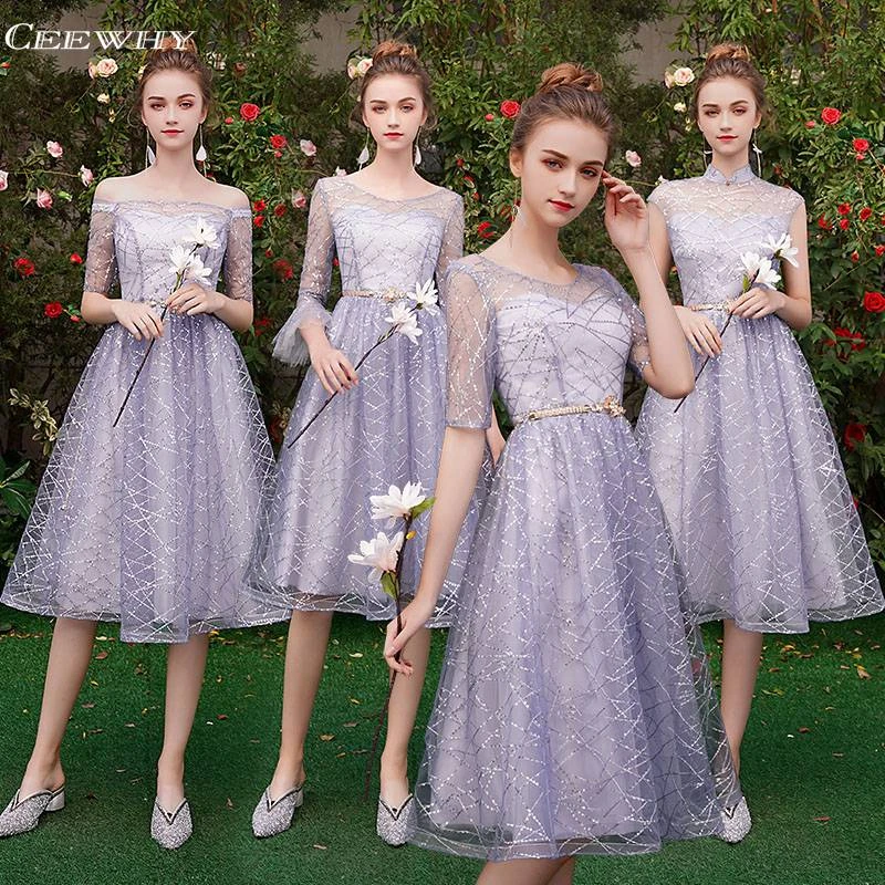 half sequin bridesmaid dresses