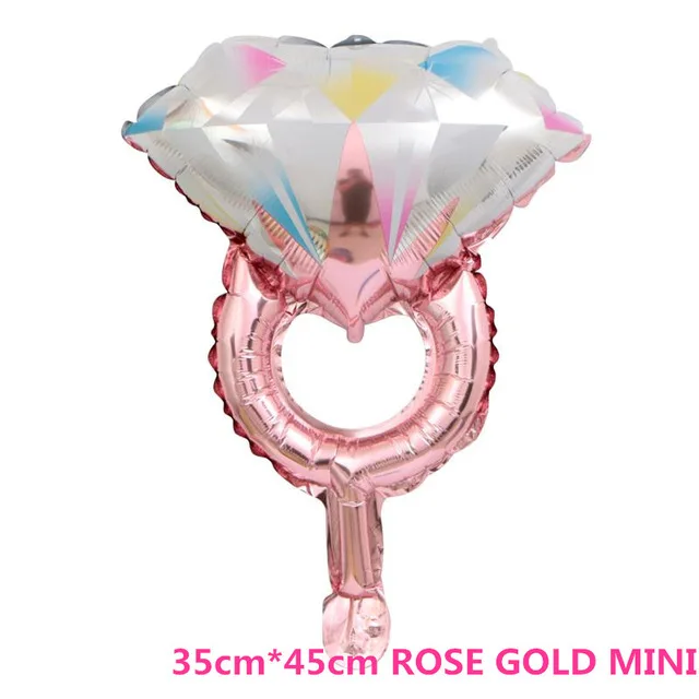 Гигантское розовое Золотое кольцо с бриллиантом фольги воздушный шар невесты быть баллон гелия подарки на девичник невесты декор для свадьбы и Помолвки - Цвет: 5