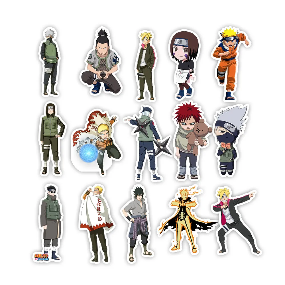 50 шт. японского аниме стикеры Naruto Uzumaki Наруто мультфильм стикеры для багажа ноутбука скейтборд мото смешанный телефон Декор автомобиля