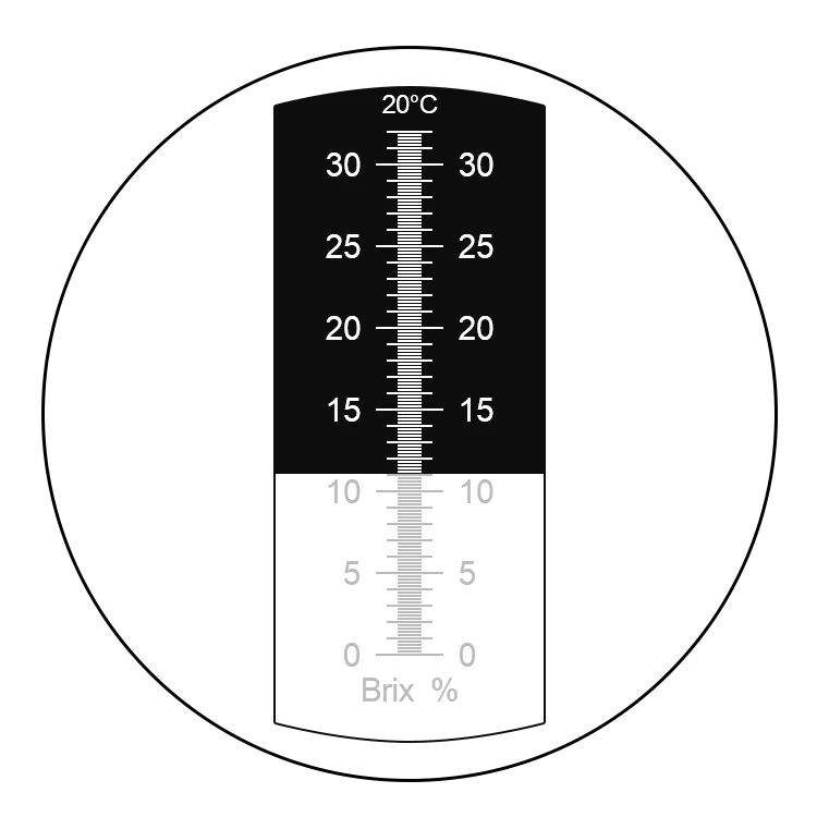 Рефрактометр, с функцией определения содержания сахара градусный измеритель сахариметр режущий измеритель плотности жидкости 0-32% БРИКС с тканевая сумка для переноски