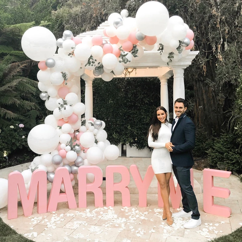 

DIY Pink&White Balloon Garland Arch Kit for155pcs Pink balloons Baby Shower Bridal Showers Wedding Bachelorette Engagement Party