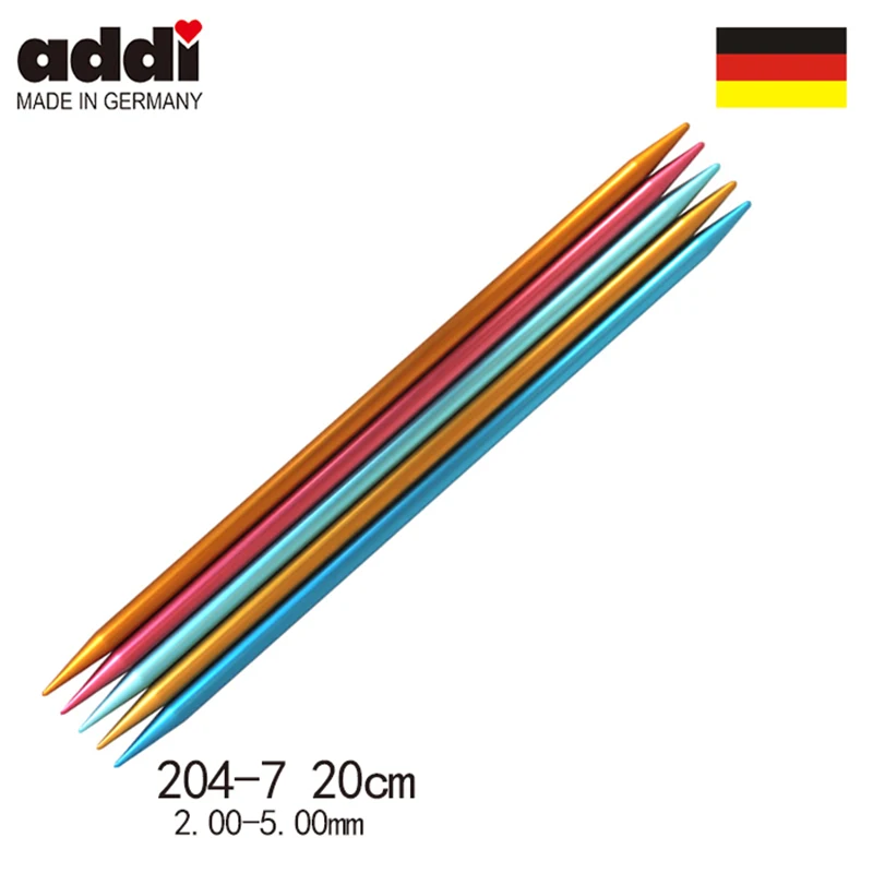 Addi Colibri 20 cm double pointed needle trendy colors 204-7 | Дом и сад