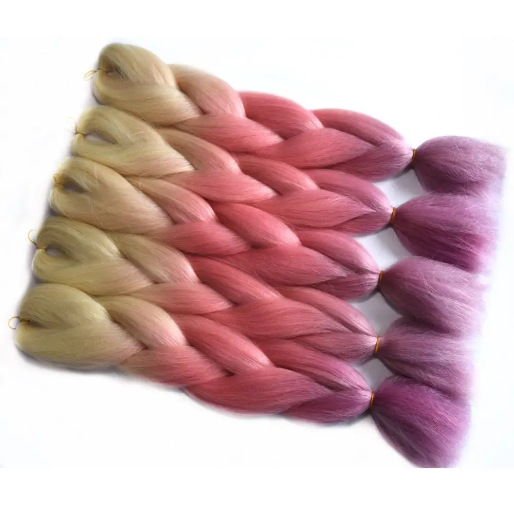 Chorliss 2" омбре плетение волос крючком косы Радужный цвет огромные косы синтетические волосы кроше для наращивания 100 г/упак. 1 шт - Цвет: #144