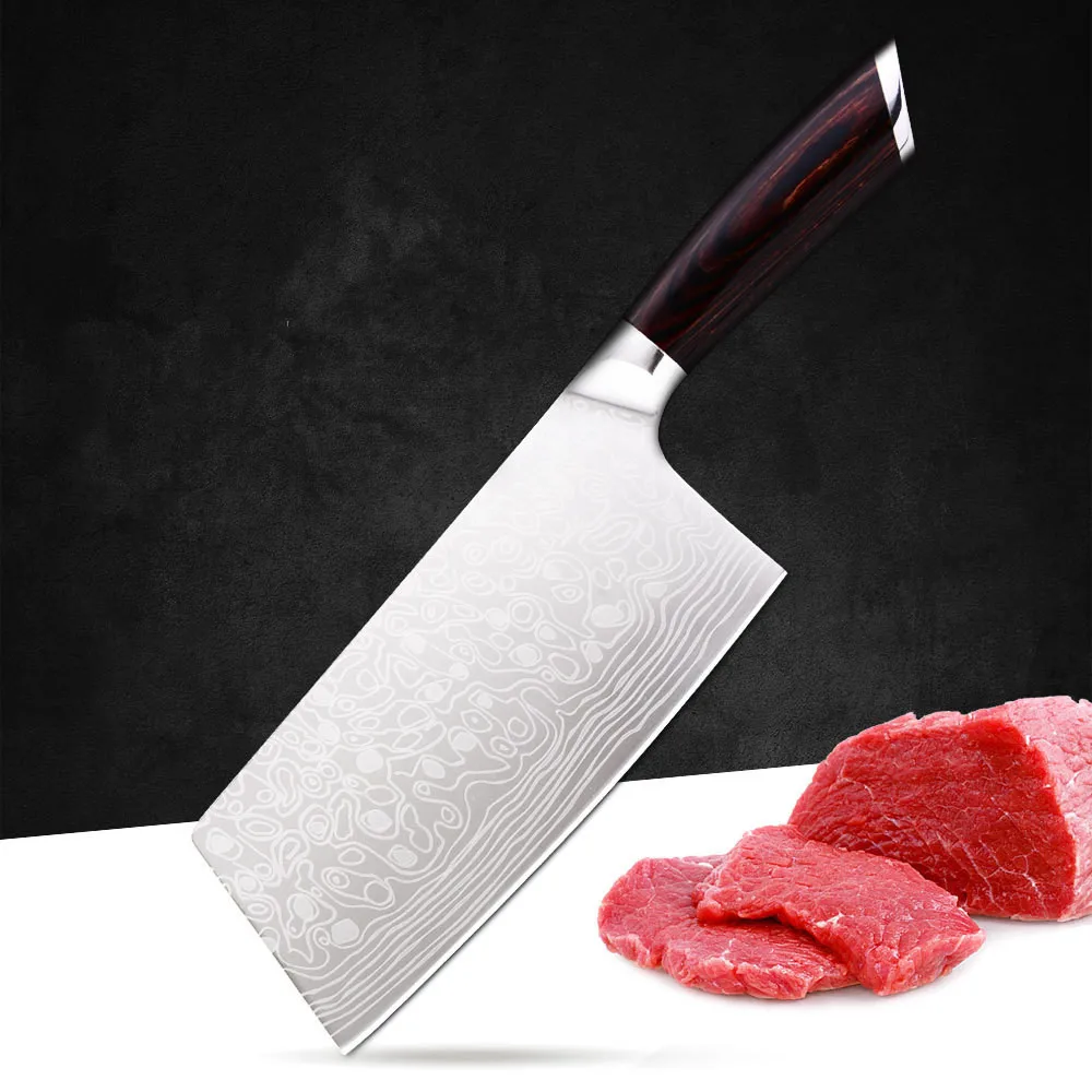 Professional Chef Knives Kitchen Steel Knife Slicing For Vegetable Meat Fish Cooking Cutter Utility | Дом и сад