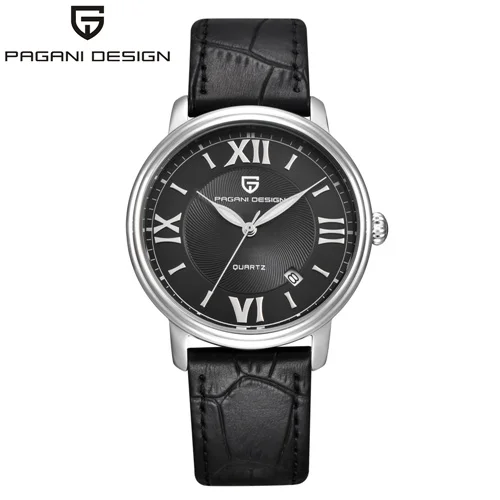 PAGANI Дизайн брендовые модные повседневные часы женские Reloj Mujer кожаные водонепроницаемые кварцевые часы Relogio Feminino zegarki damskie - Цвет: silver black B