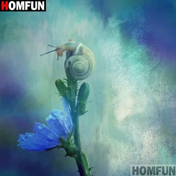 

HOMFUN Full Square/Round Drill 5D DIY Diamond Painting "Flower snail" 3D Embroidery Cross Stitch 5D Home Decor A15917