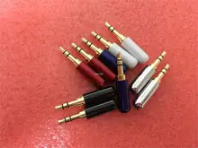 200pcsBlack 3 pole or 4 pole 3 5mm Plug Male Headphone Jack 3 5 mm Audio Connector For 4mm Cable Adapter mixed color