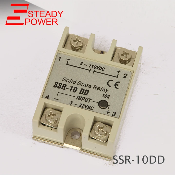 

DC Control DC SSR 10DD 25DD 40DD 60DD 10A 25A 40A 60A actually 3-32V DC TO 5-250VDC Single phase solid state relay