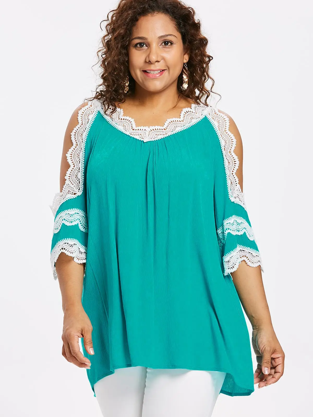 Aliexpress.com : Buy Wipalo Plus Size Women Blouse Lace